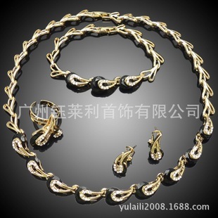 銅合金首飾套裝批發(fā)采購指南 解析高檔時尚18K鍍真金四件套的市場潛力